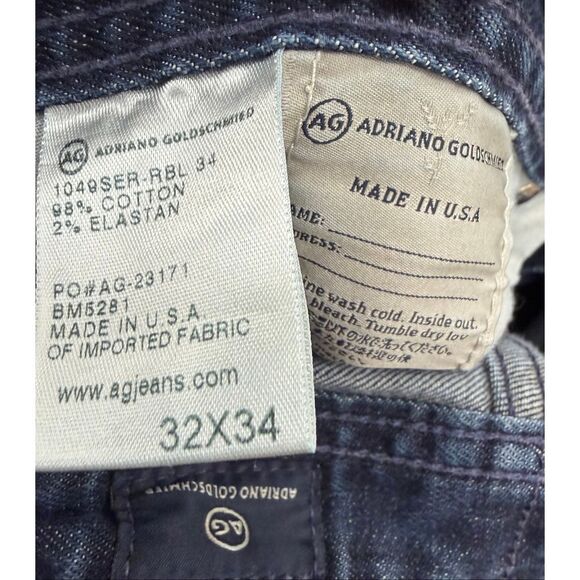 AG Adriano Goldschmied The Protege Straight Leg Jeans Men's 32x32 Stretch Dark B - Picture 7 of 8